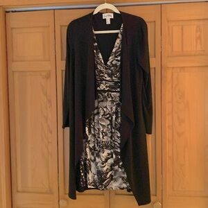 NWOT.  Never Worn.Ribkoff dress/jacket 1-piece combo. Belt & sparkle details